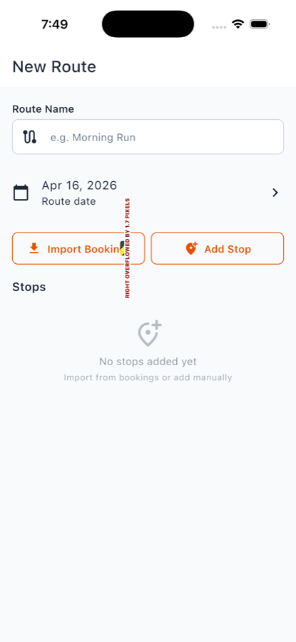TradePro route planning map for field jobs